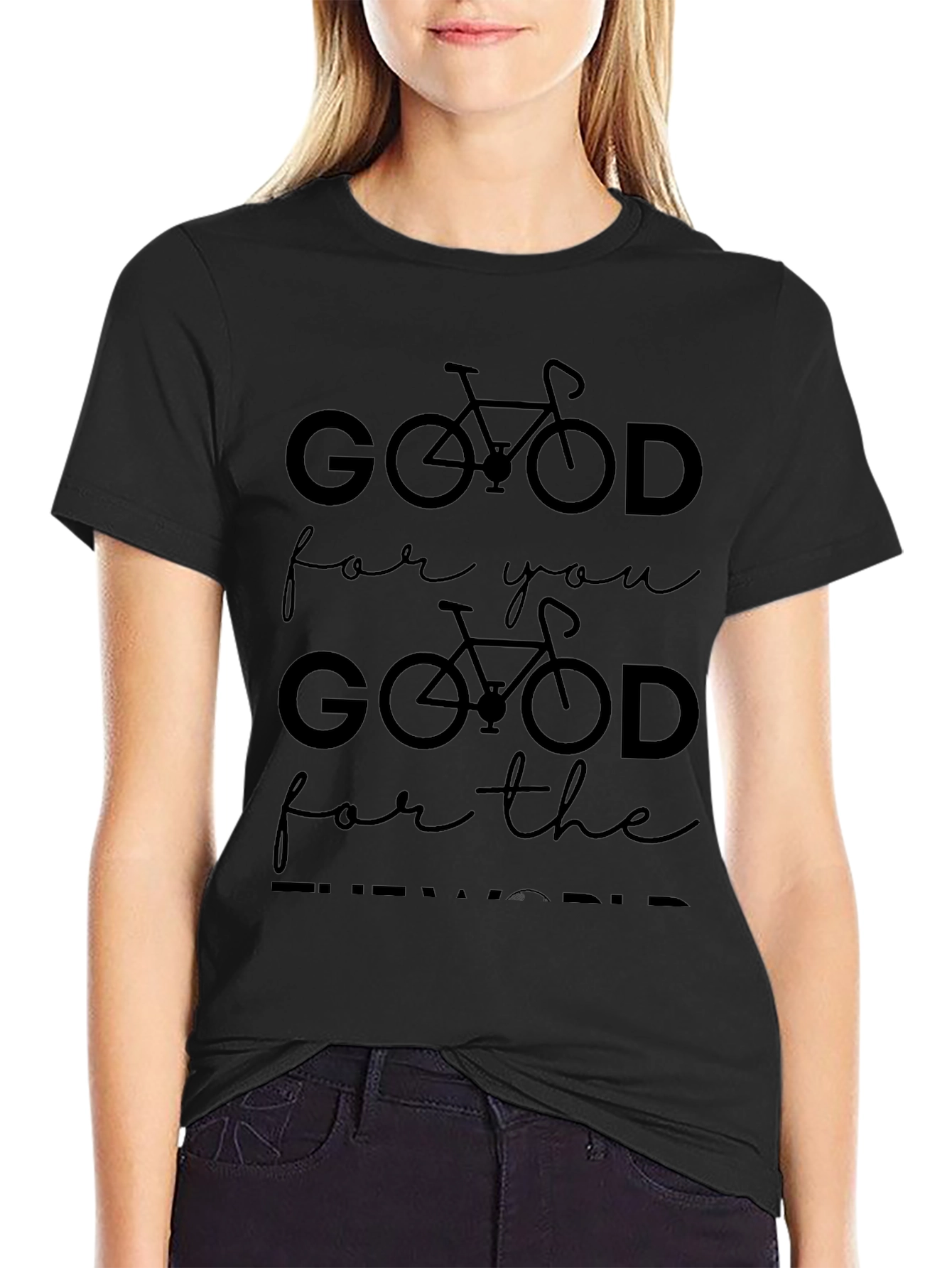 Good For You Cycling Black Graphic Tee