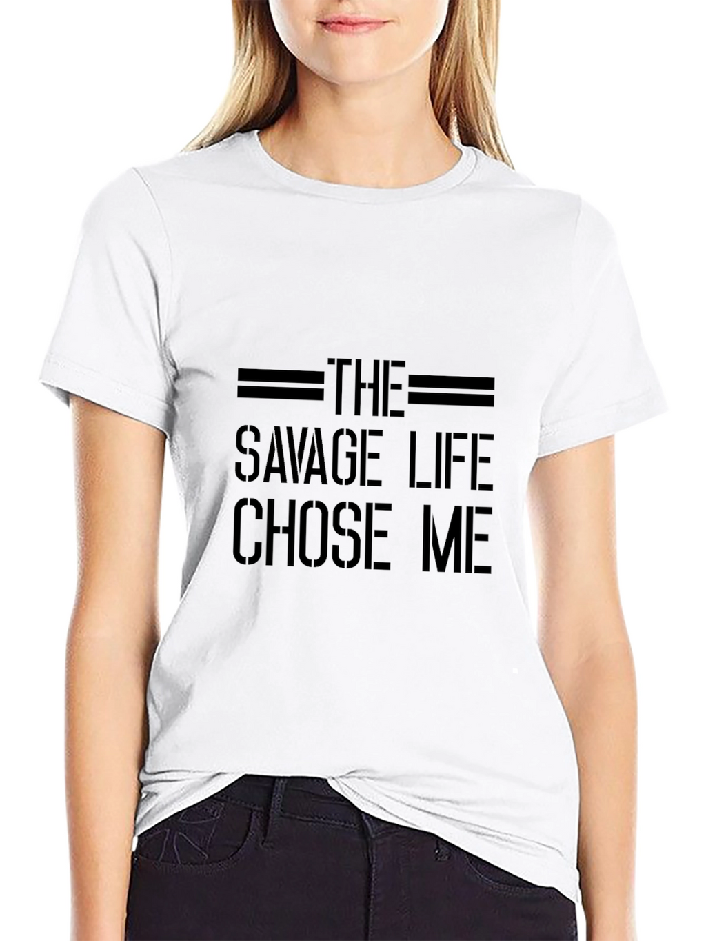 The Savage Life T-Shirt - Black Crew Neck