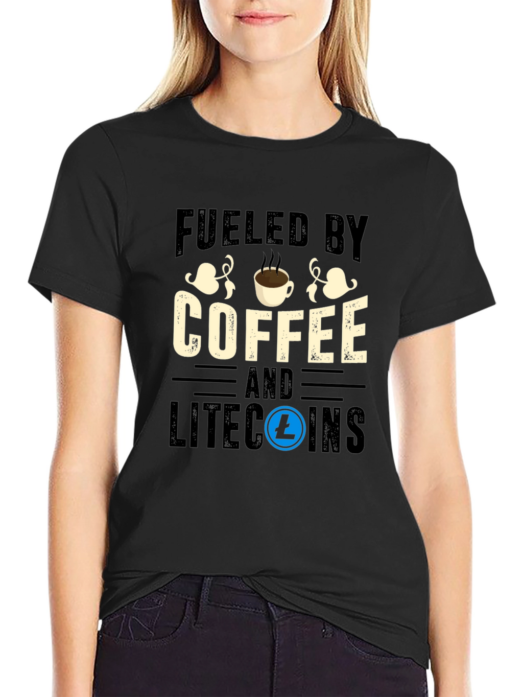 Fueled by Coffee and Litecoins T-Shirt