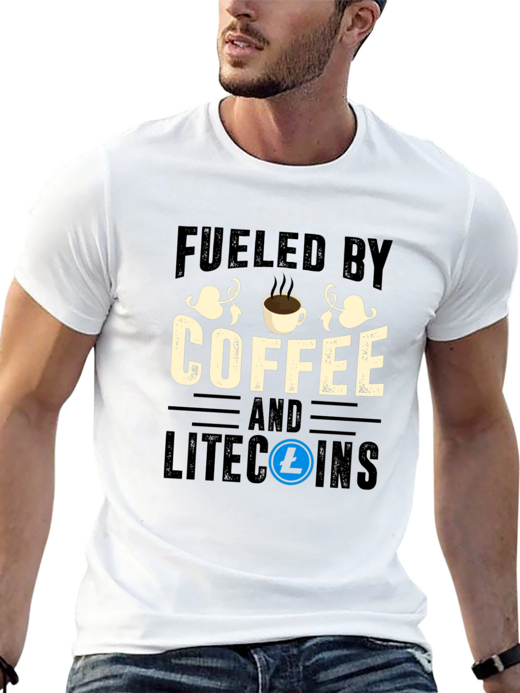 Fueled by Coffee and Litecoins T-Shirt