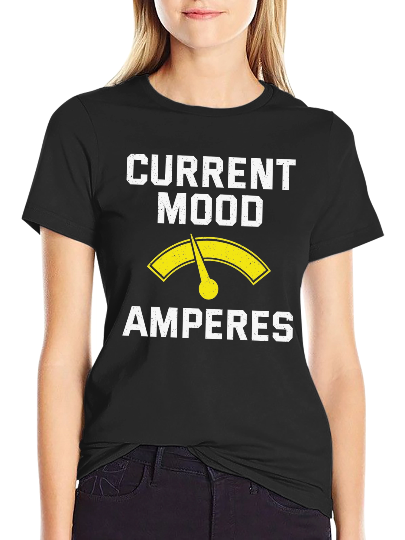 Current Mood Amperes T-Shirt - Electrician Humor Tee