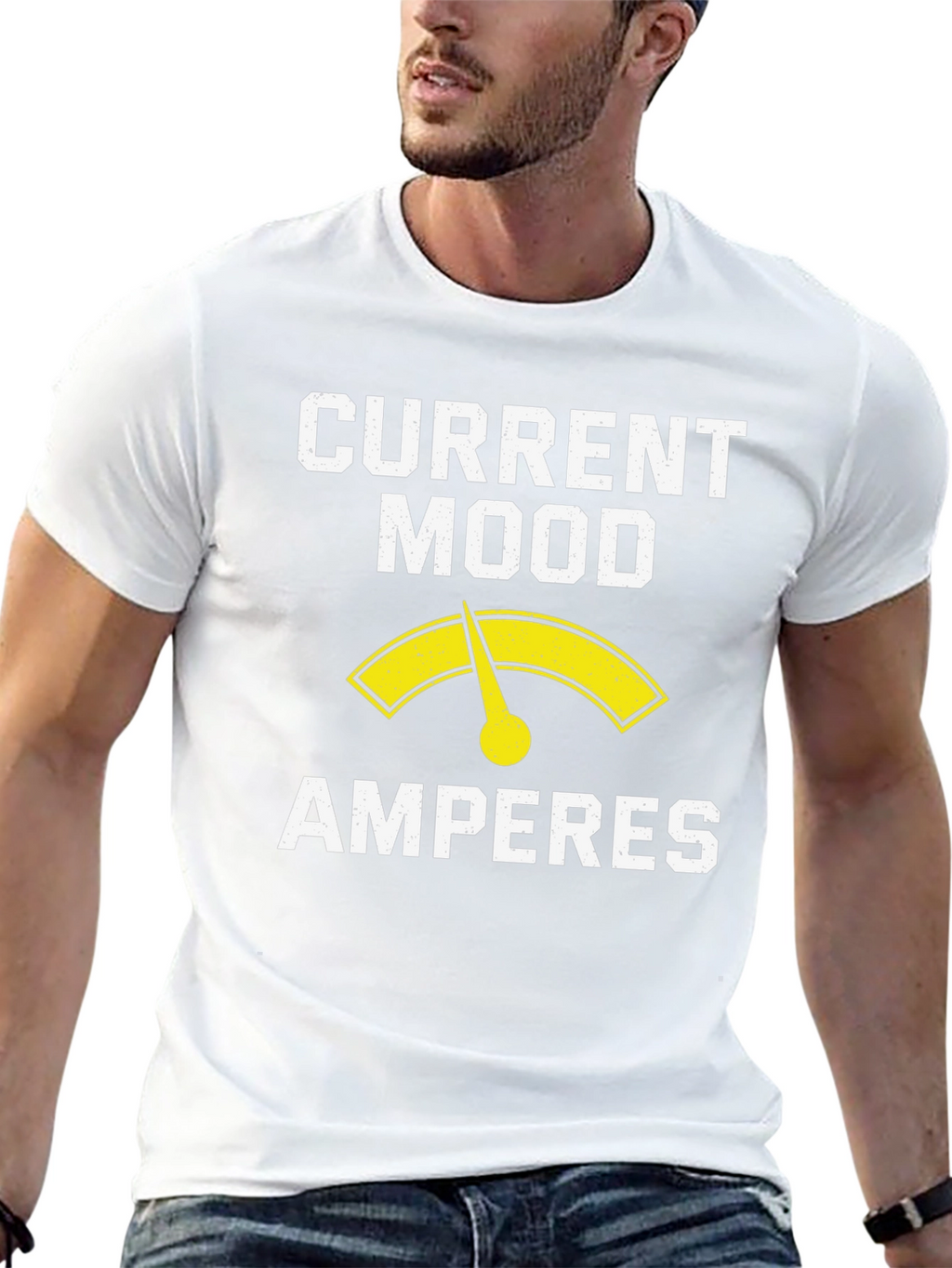 Current Mood Amperes T-Shirt - Electrician Humor Tee