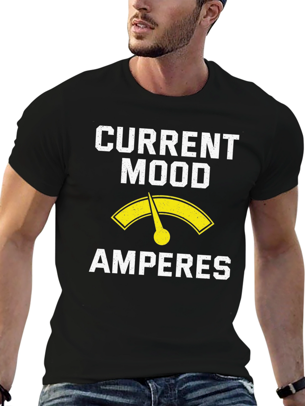 Current Mood Amperes T-Shirt - Electrician Humor Tee