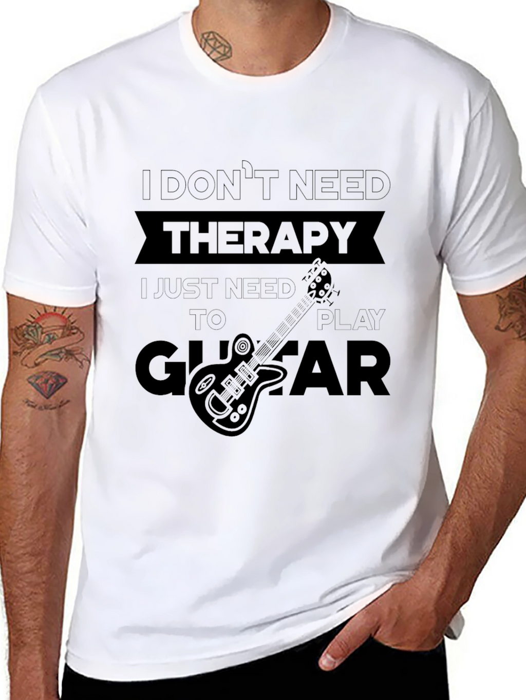 Therapy Guitar T-Shirt - Black