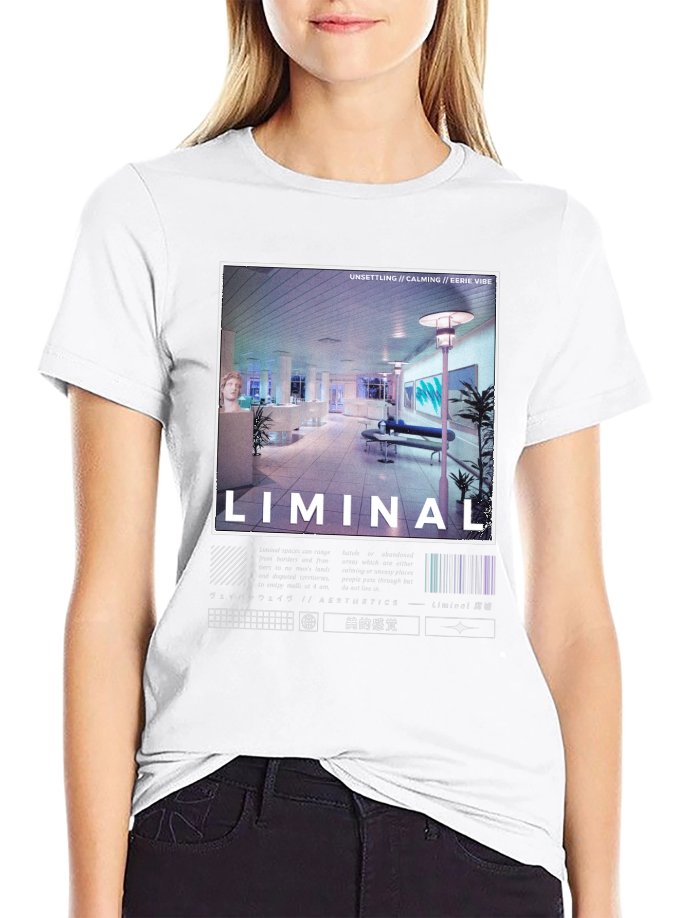 Liminal Aesthetics Graphic T-Shirt - Vaporwave Style