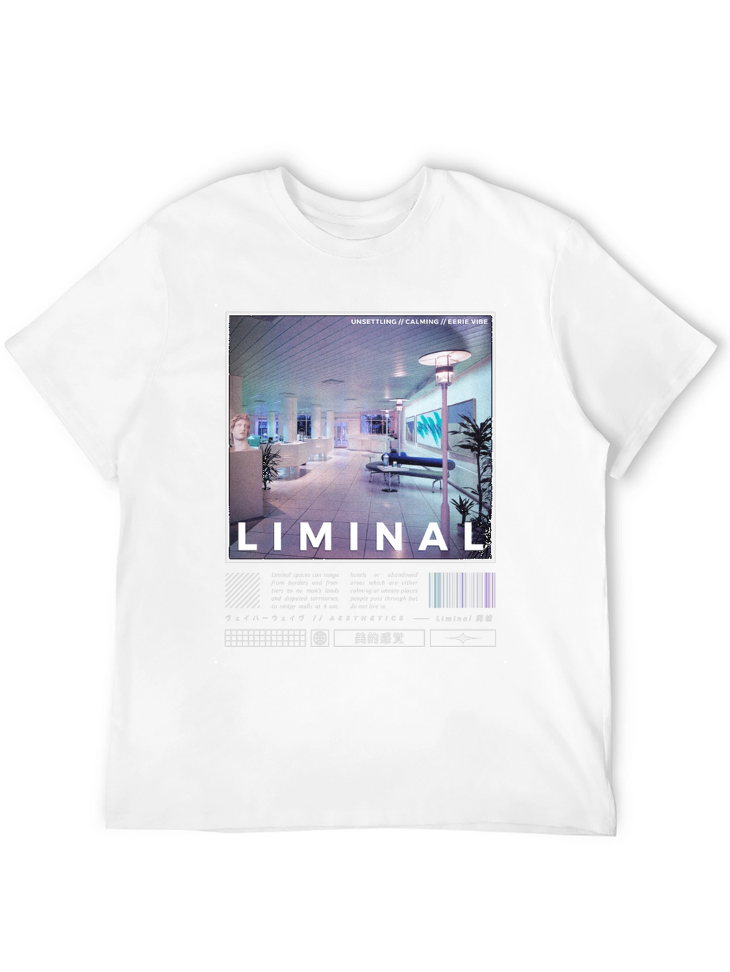 Liminal Aesthetics Graphic T-Shirt - Vaporwave Style