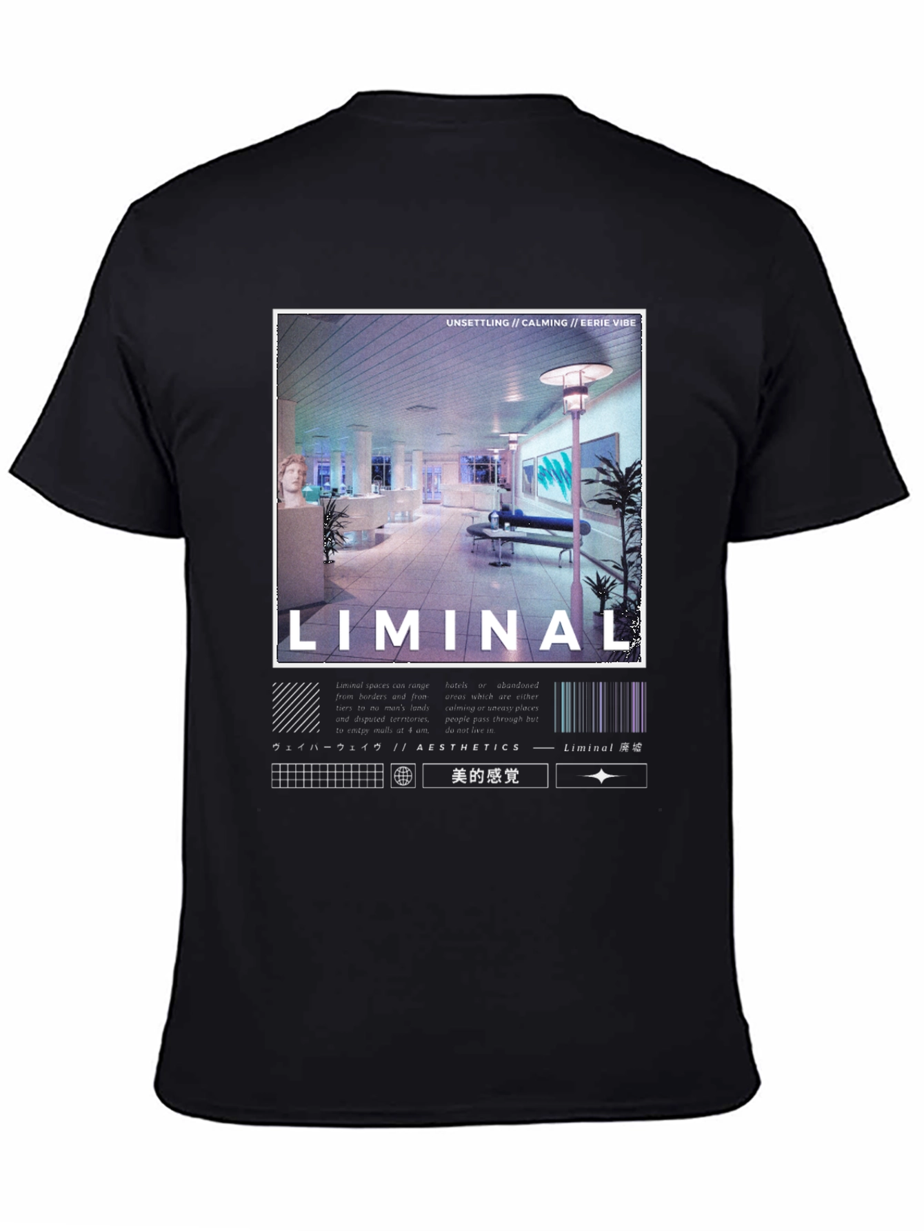 Liminal Aesthetics Graphic T-Shirt - Vaporwave Style