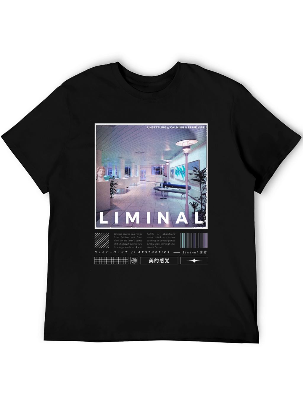 Liminal Aesthetics Graphic T-Shirt - Vaporwave Style