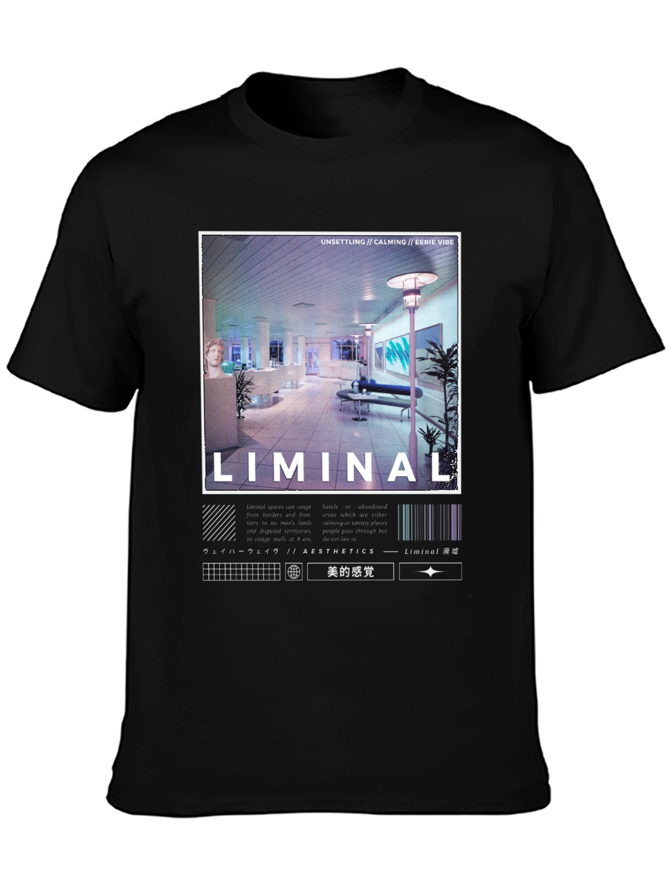 Liminal Aesthetics Graphic T-Shirt - Vaporwave Style
