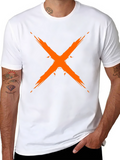 Edgy X Graphic Tee - Black Cotton Blend
