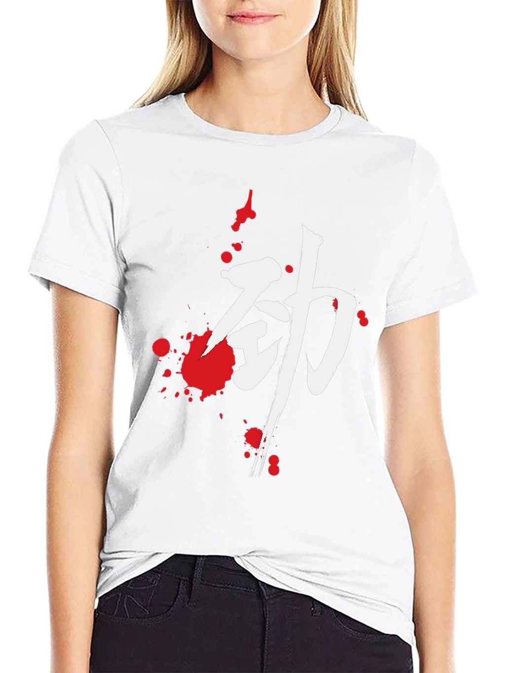Kanji Graphic Print Black T-Shirt