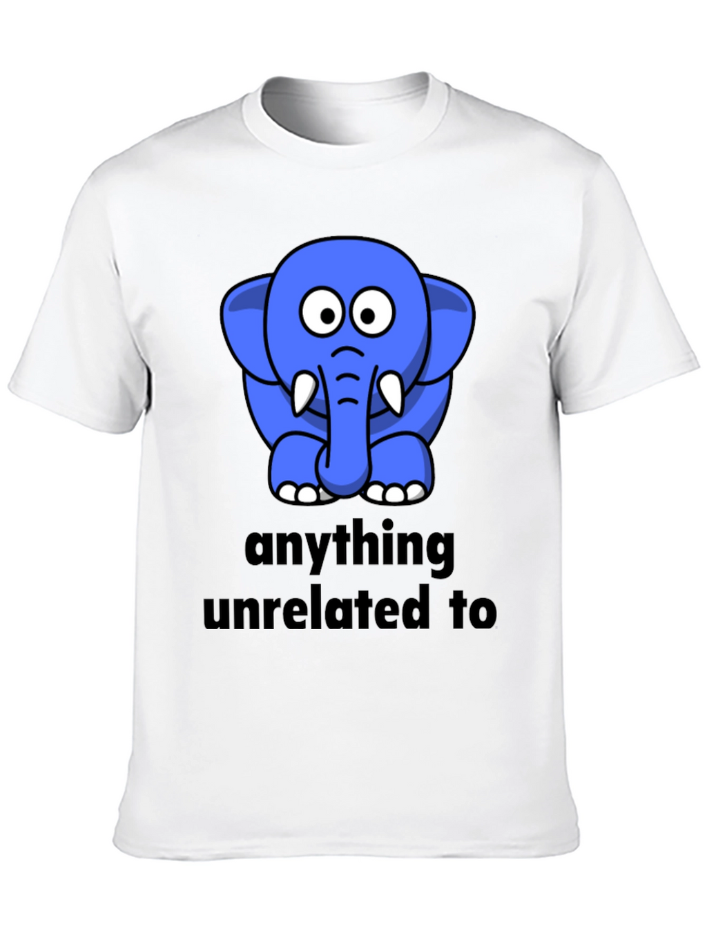 Funny Elephant Graphic Black T-Shirt