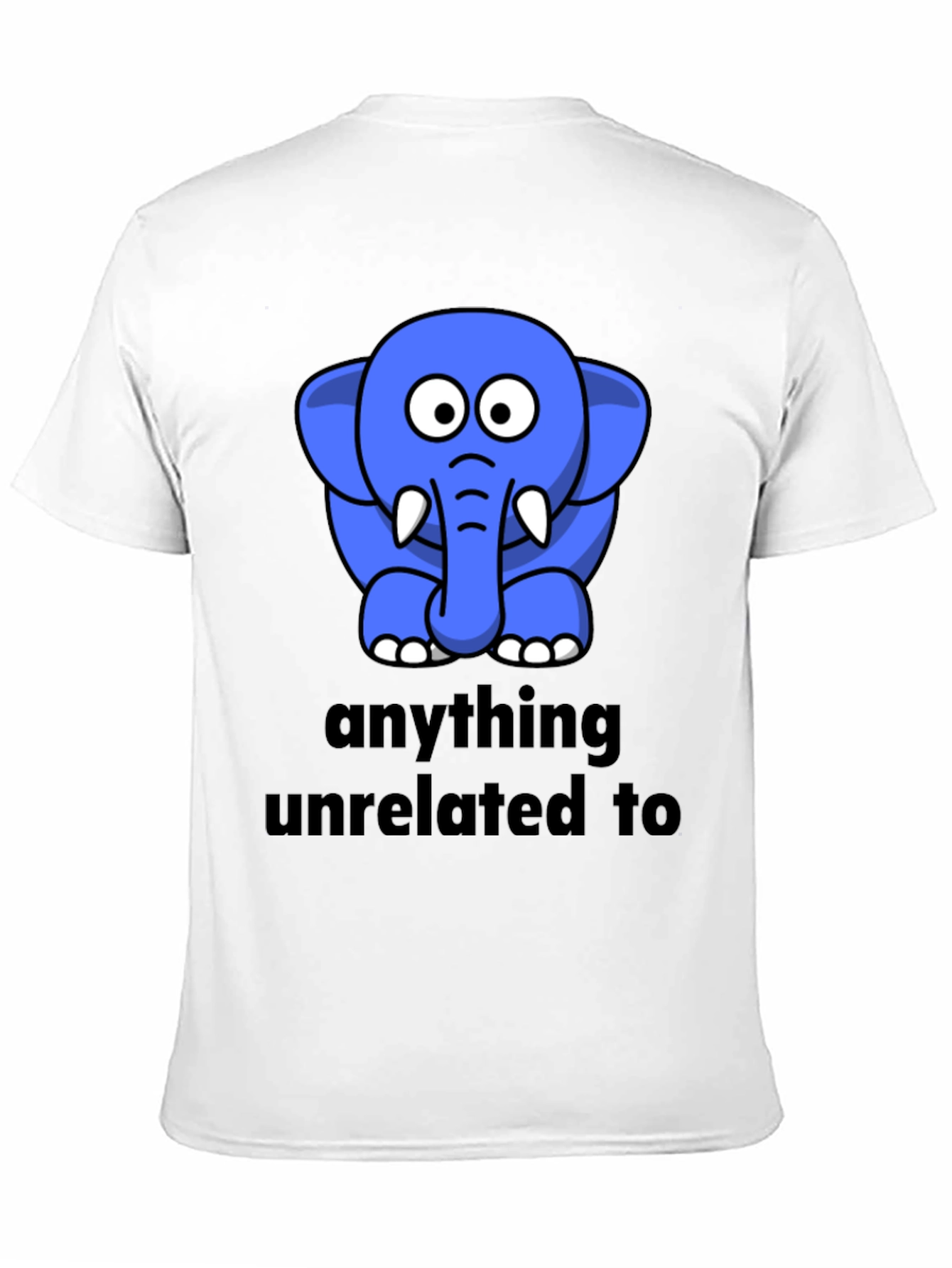 Funny Elephant Graphic Black T-Shirt