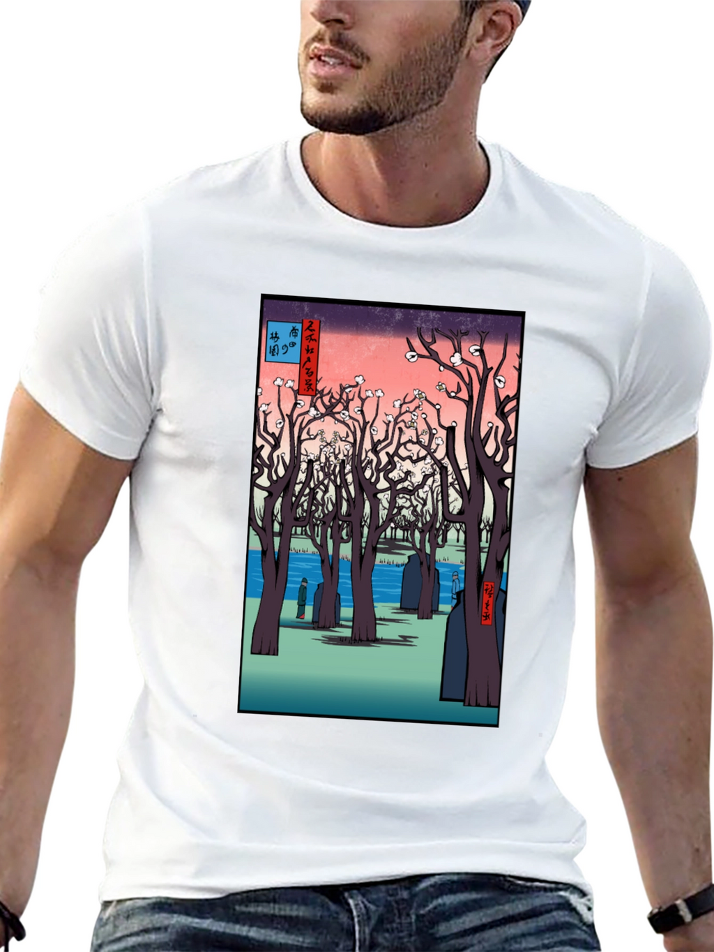 Ukiyo-e Cherry Blossom T-Shirt