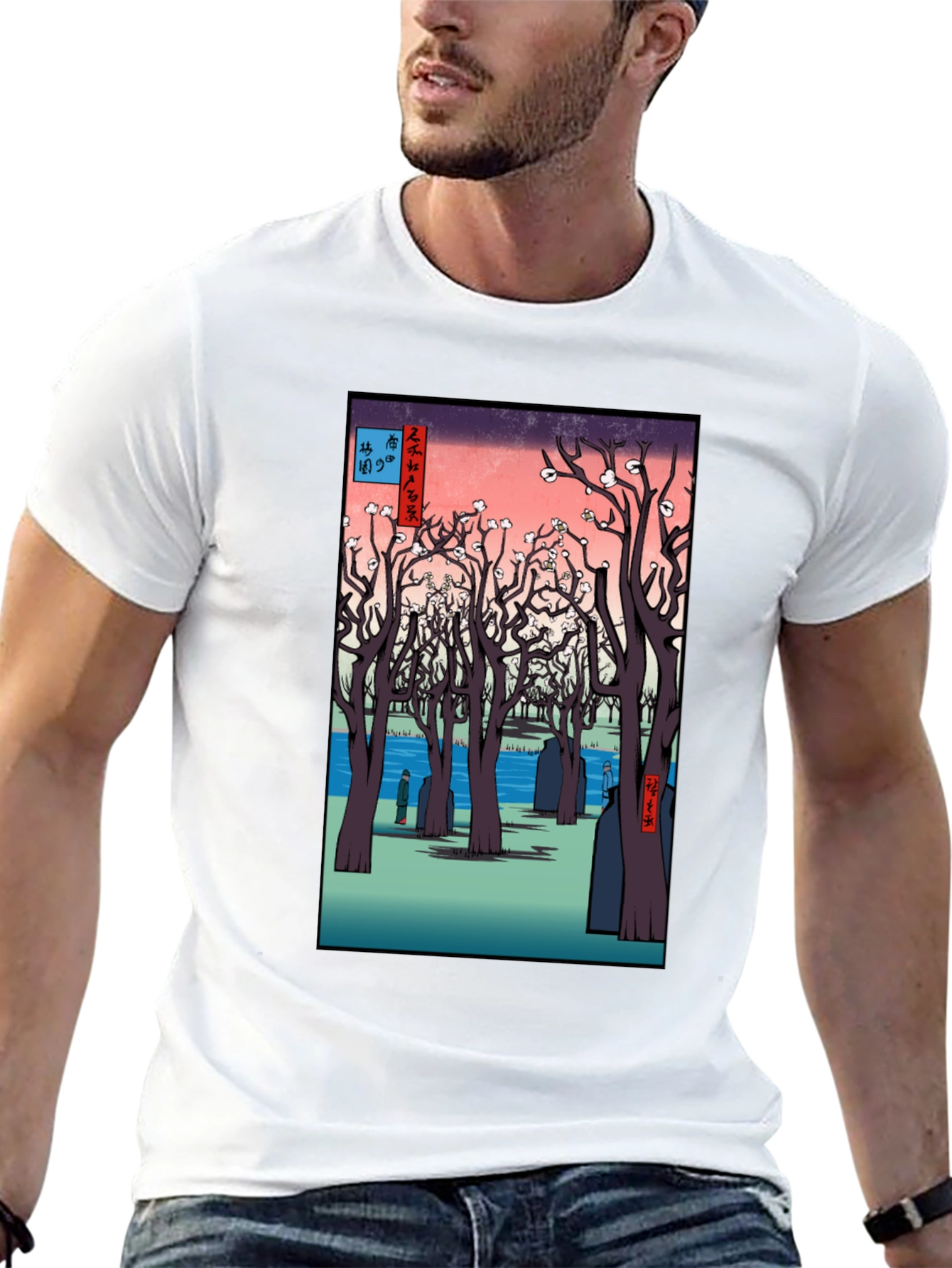 Ukiyo-e Cherry Blossom T-Shirt