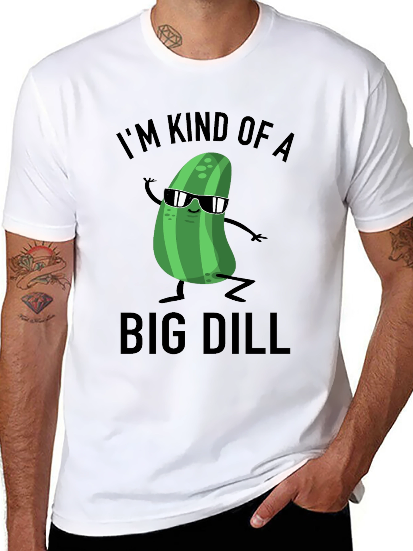 Funny Pickle Big Dill Graphic T-Shirt