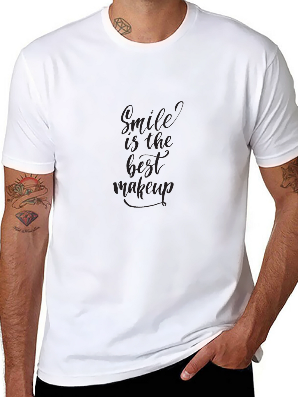 Smile Is The Best Makeup Black T-Shirt