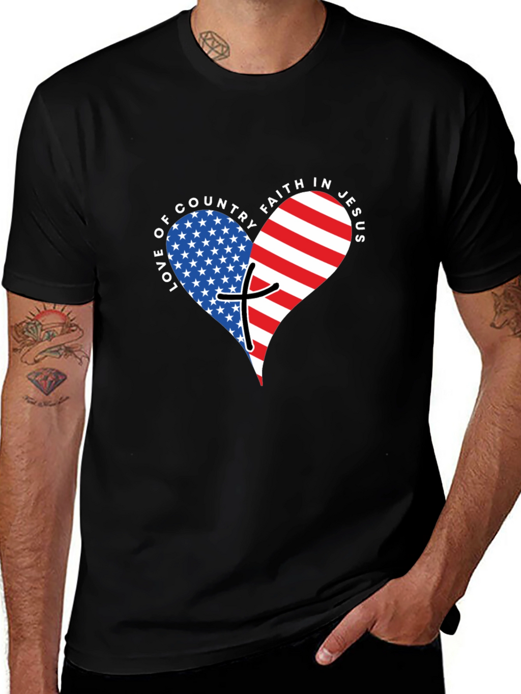 Love of Country Faith in Jesus T-Shirt