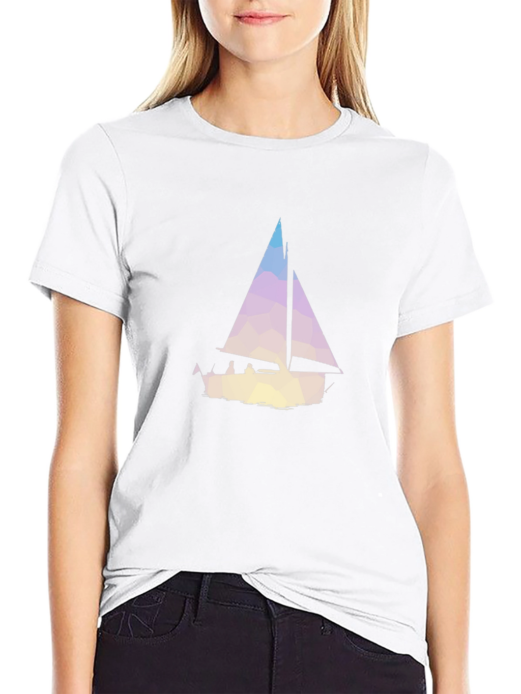 Geometric Sailboat Graphic Tee