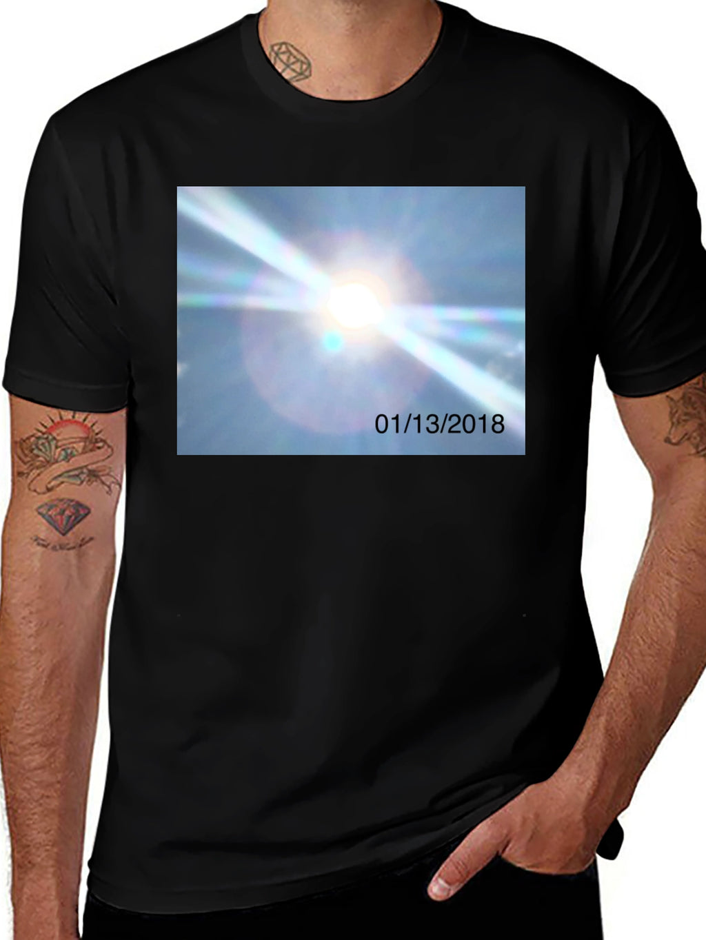 Unique Graphic Tee - January 13th 2018 Sun Flare