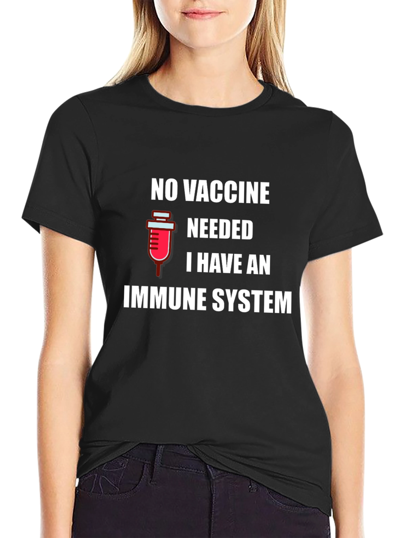 Immune System T-Shirt - No Vaccine Needed