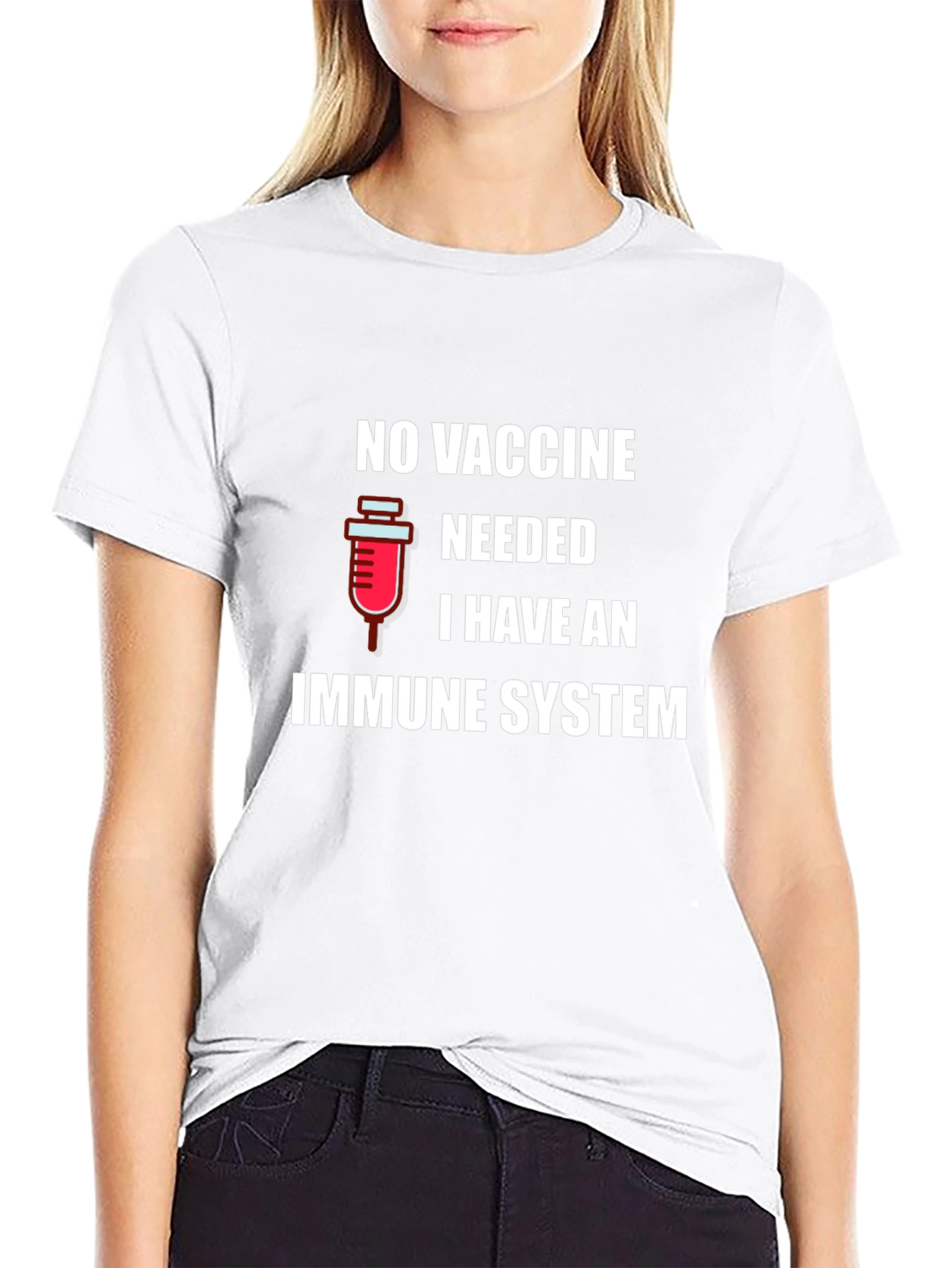 Immune System T-Shirt - No Vaccine Needed