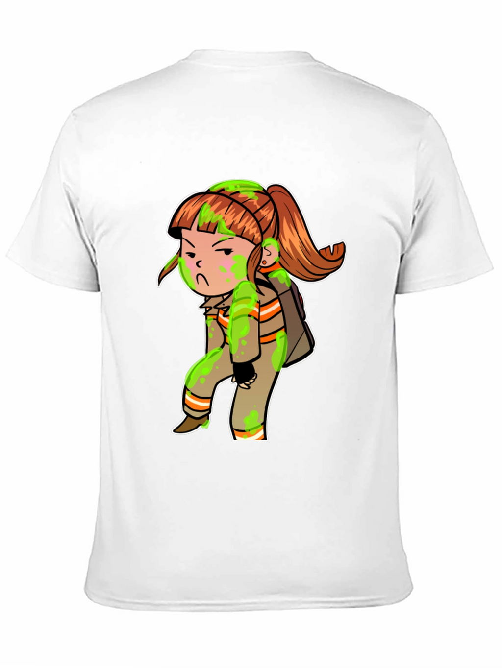 Cartoon Girl Black T-Shirt