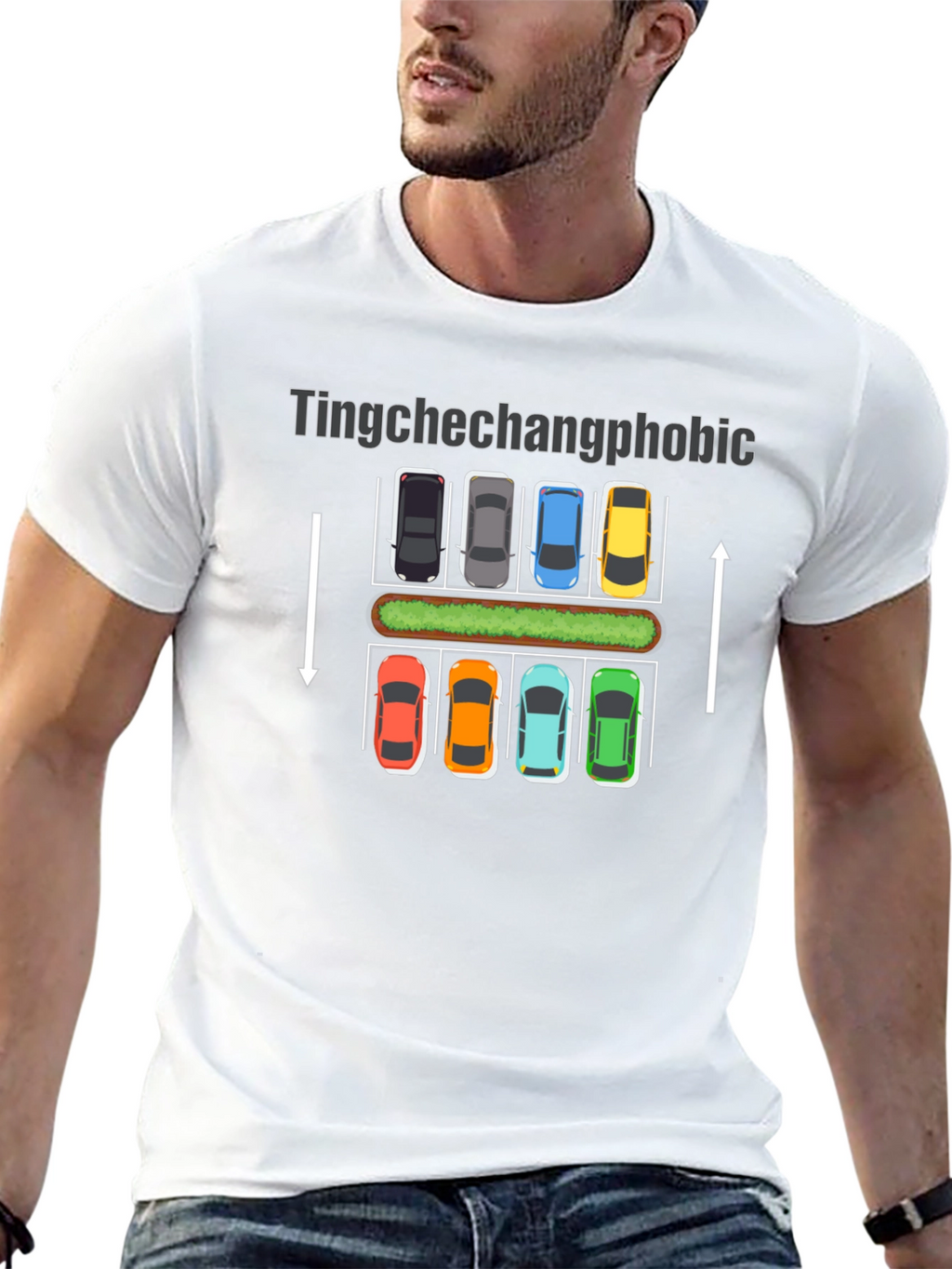 Tingchechangphobic Car Parking Humor T-Shirt