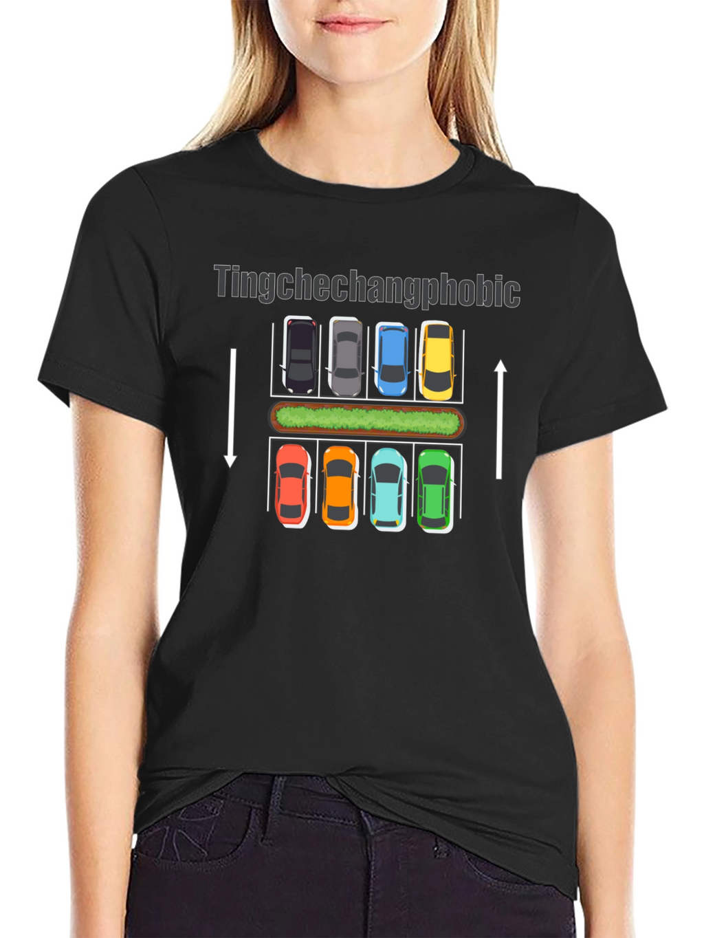Tingchechangphobic Car Parking Humor T-Shirt