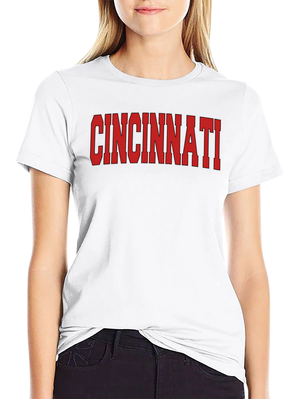 Cincinnati Graphic Tee - Bold Red Text