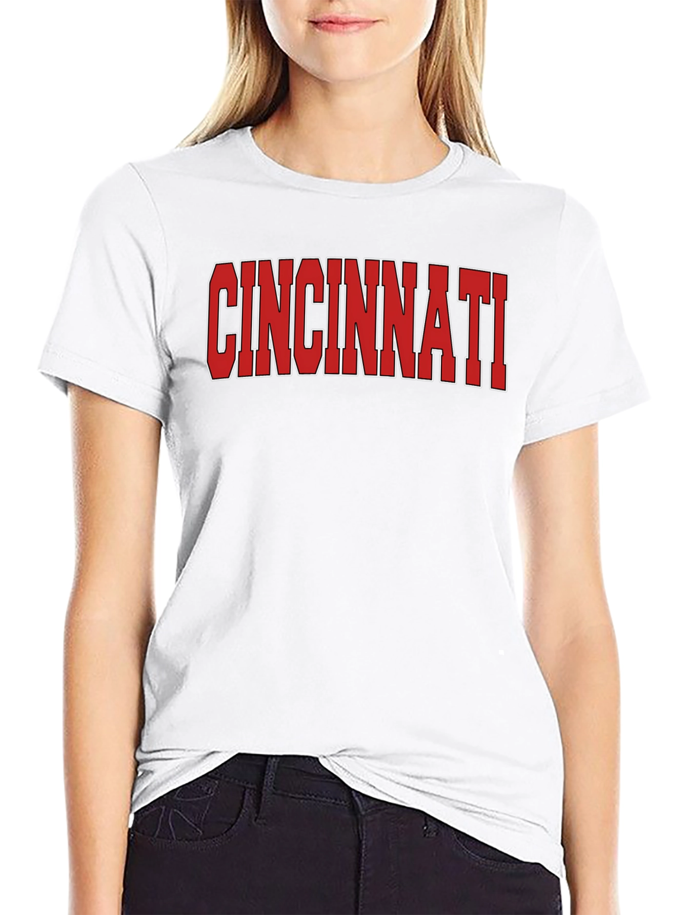 Cincinnati Graphic Tee - Bold Red Text