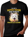 Happier With American Eskimo T-Shirt
