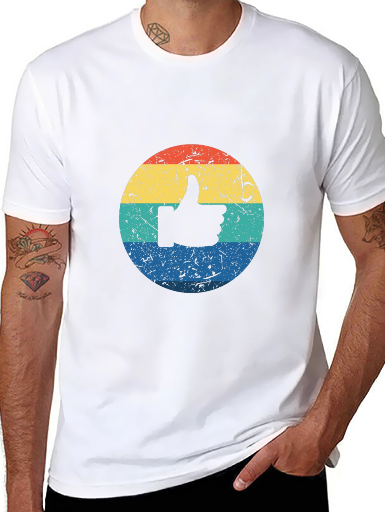 Retro Thumbs Up Graphic T-Shirt