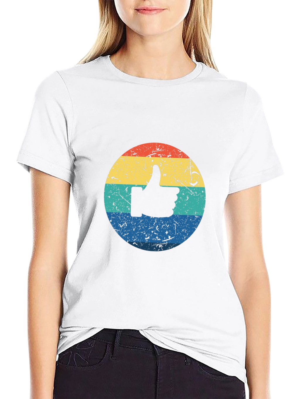 Retro Thumbs Up Graphic T-Shirt
