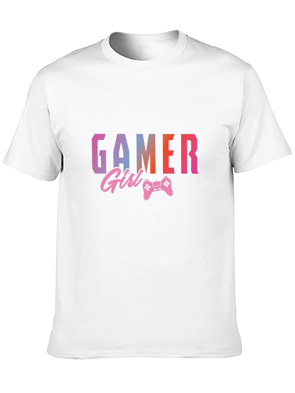 Gamer Girl Graphic Print Black T-Shirt