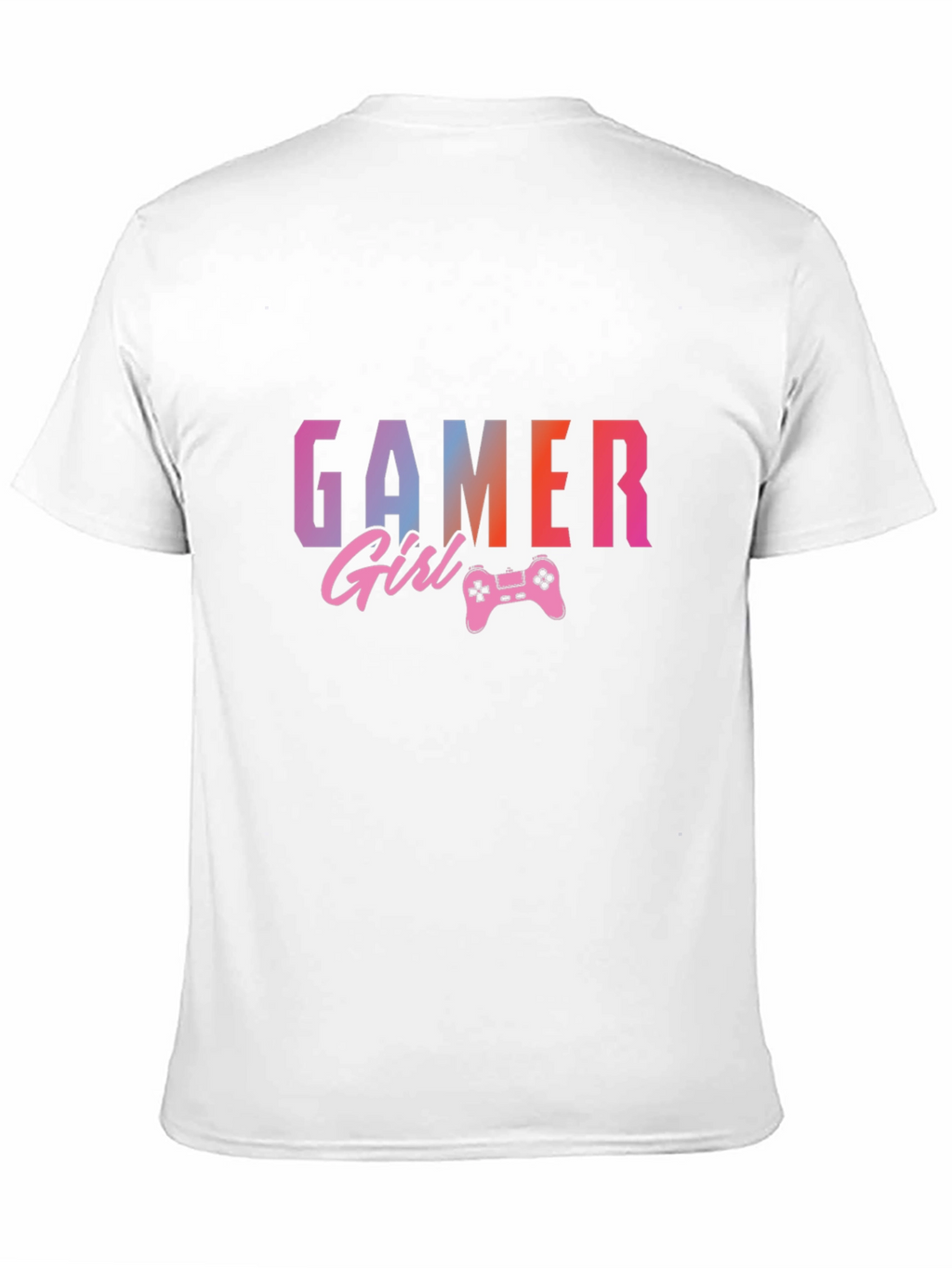 Gamer Girl Graphic Print Black T-Shirt