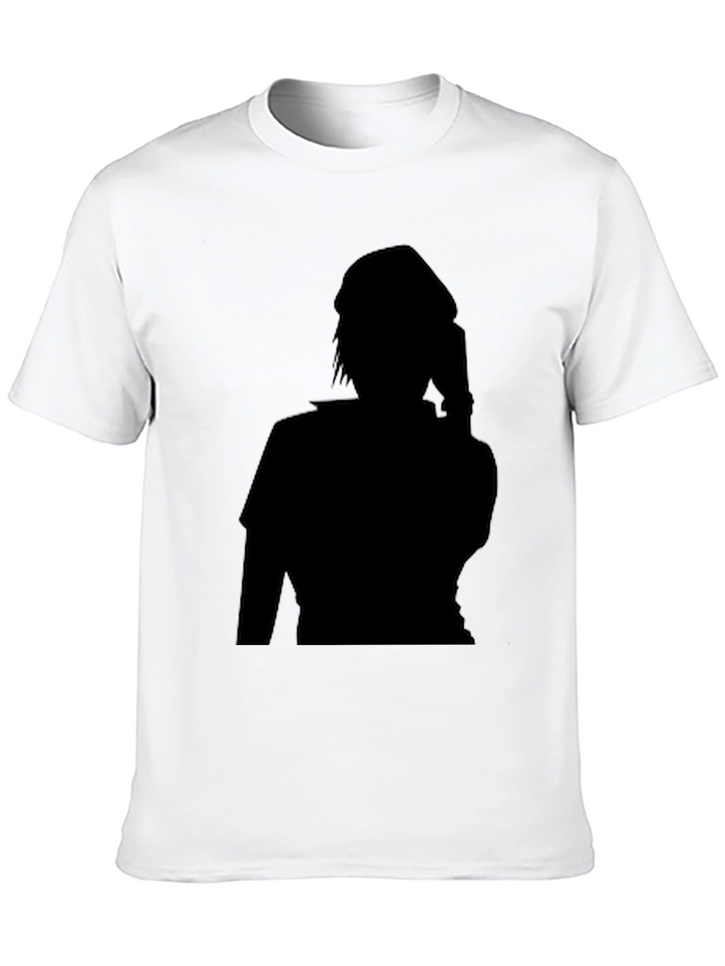 Black Graphic Tee - Shadow Figure Design