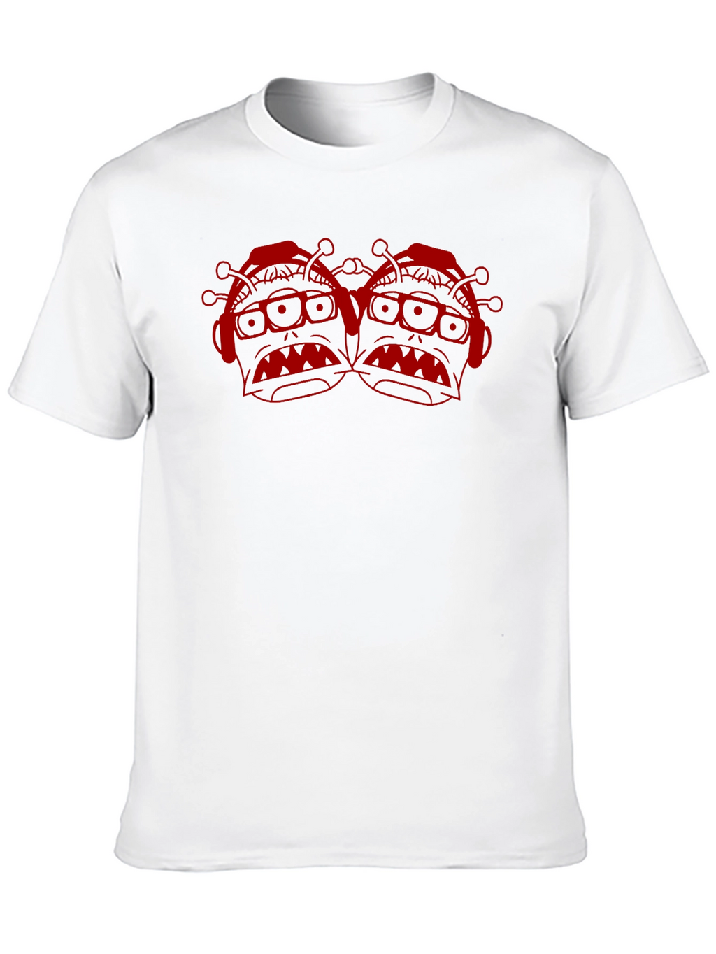 Black T-Shirt with Red Alien Graphic