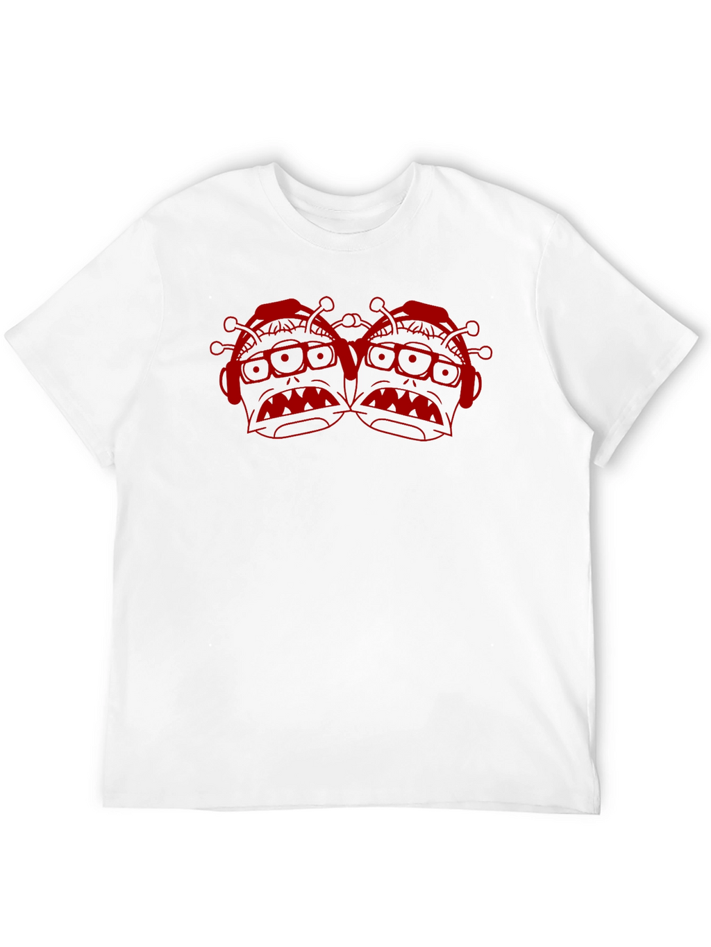 Black T-Shirt with Red Alien Graphic