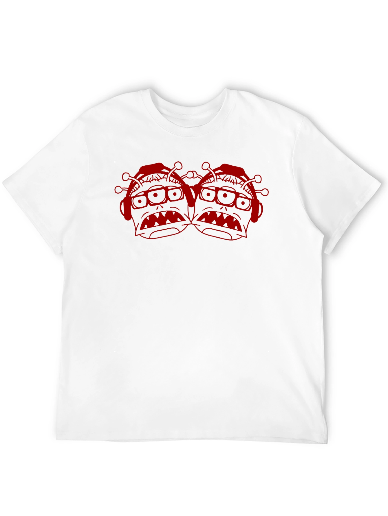 Black T-Shirt with Red Alien Graphic