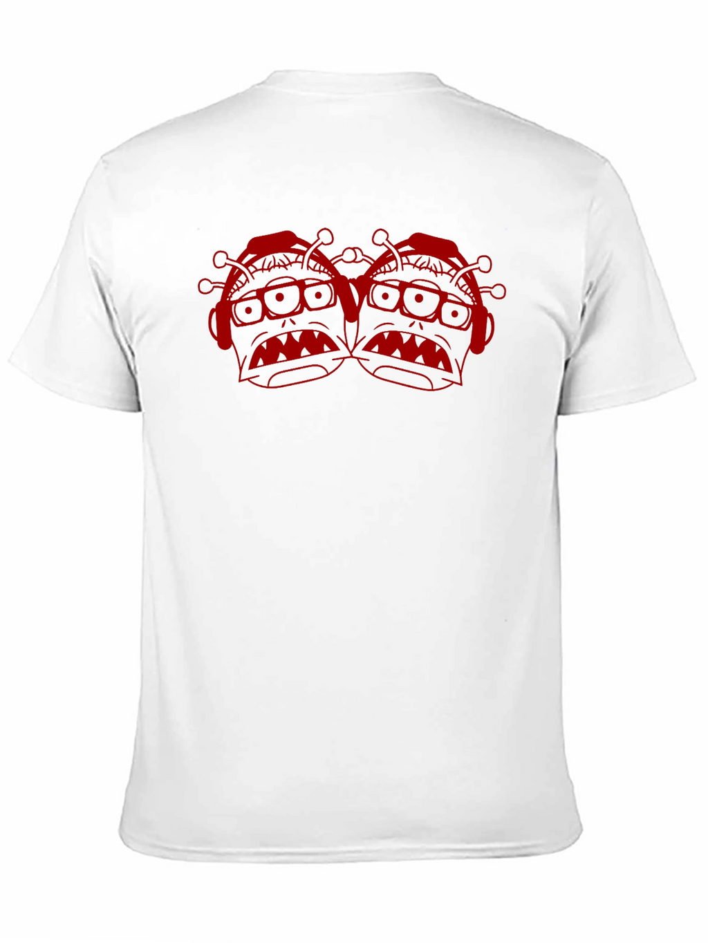 Black T-Shirt with Red Alien Graphic