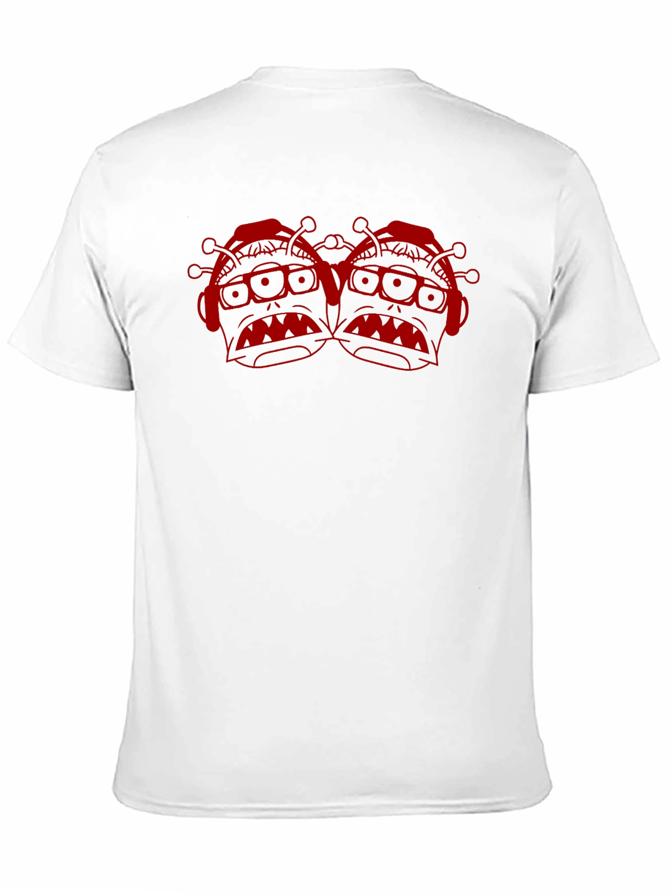 Black T-Shirt with Red Alien Graphic