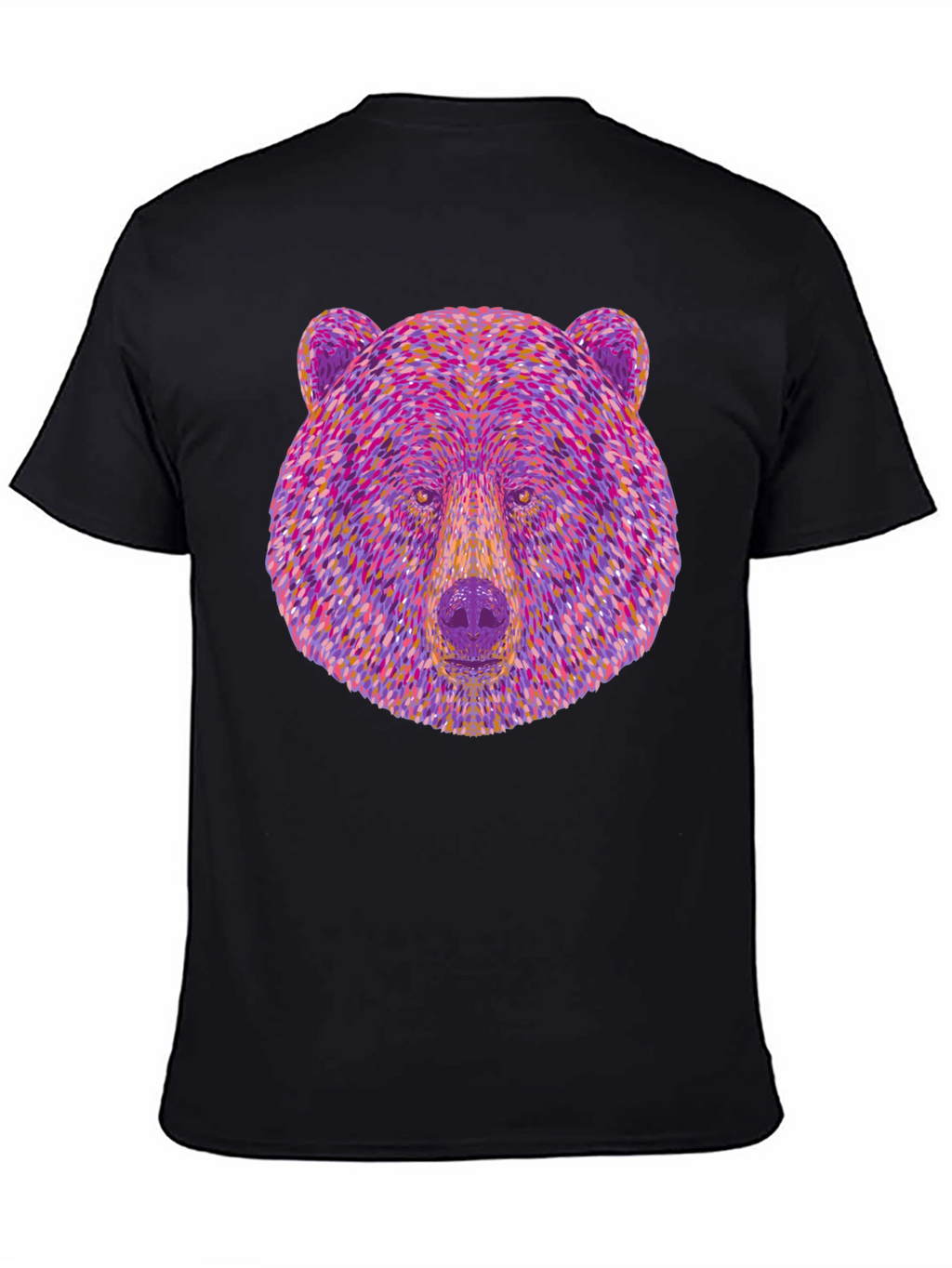 Abstract Bear Head Graphic T-Shirt
