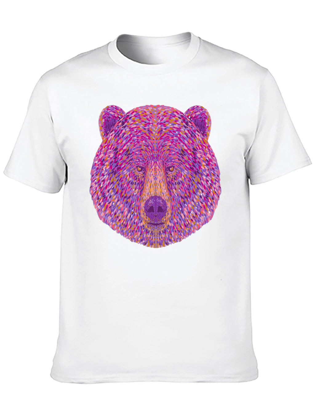 Abstract Bear Head Graphic T-Shirt