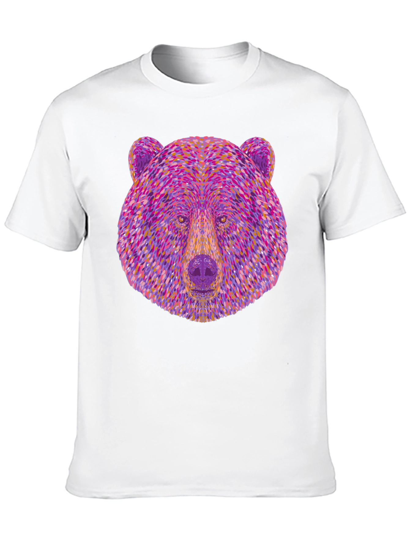 Abstract Bear Head Graphic T-Shirt