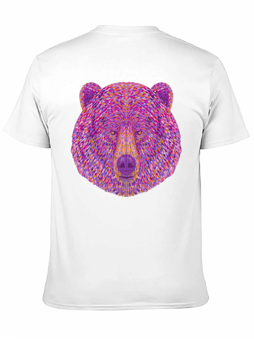 Abstract Bear Head Graphic T-Shirt