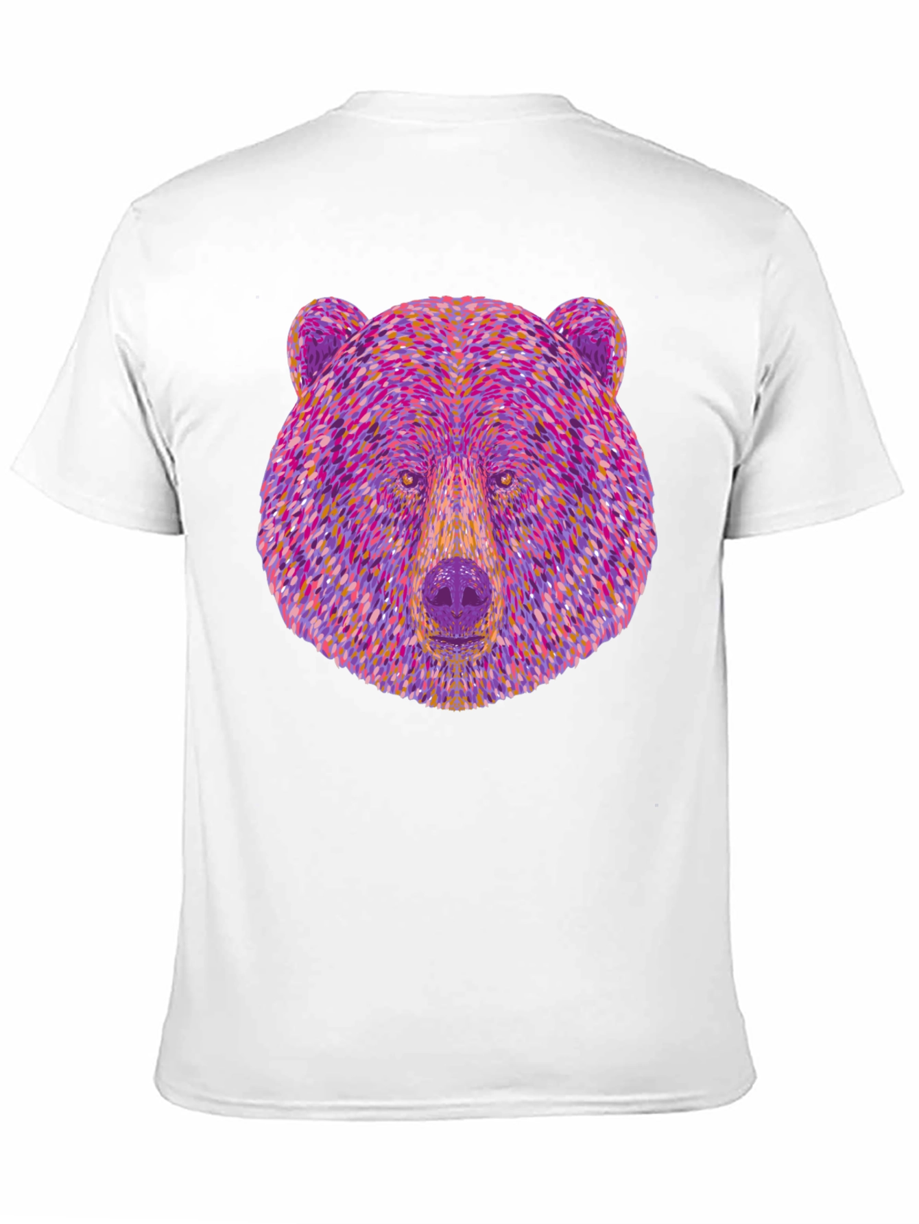 Abstract Bear Head Graphic T-Shirt