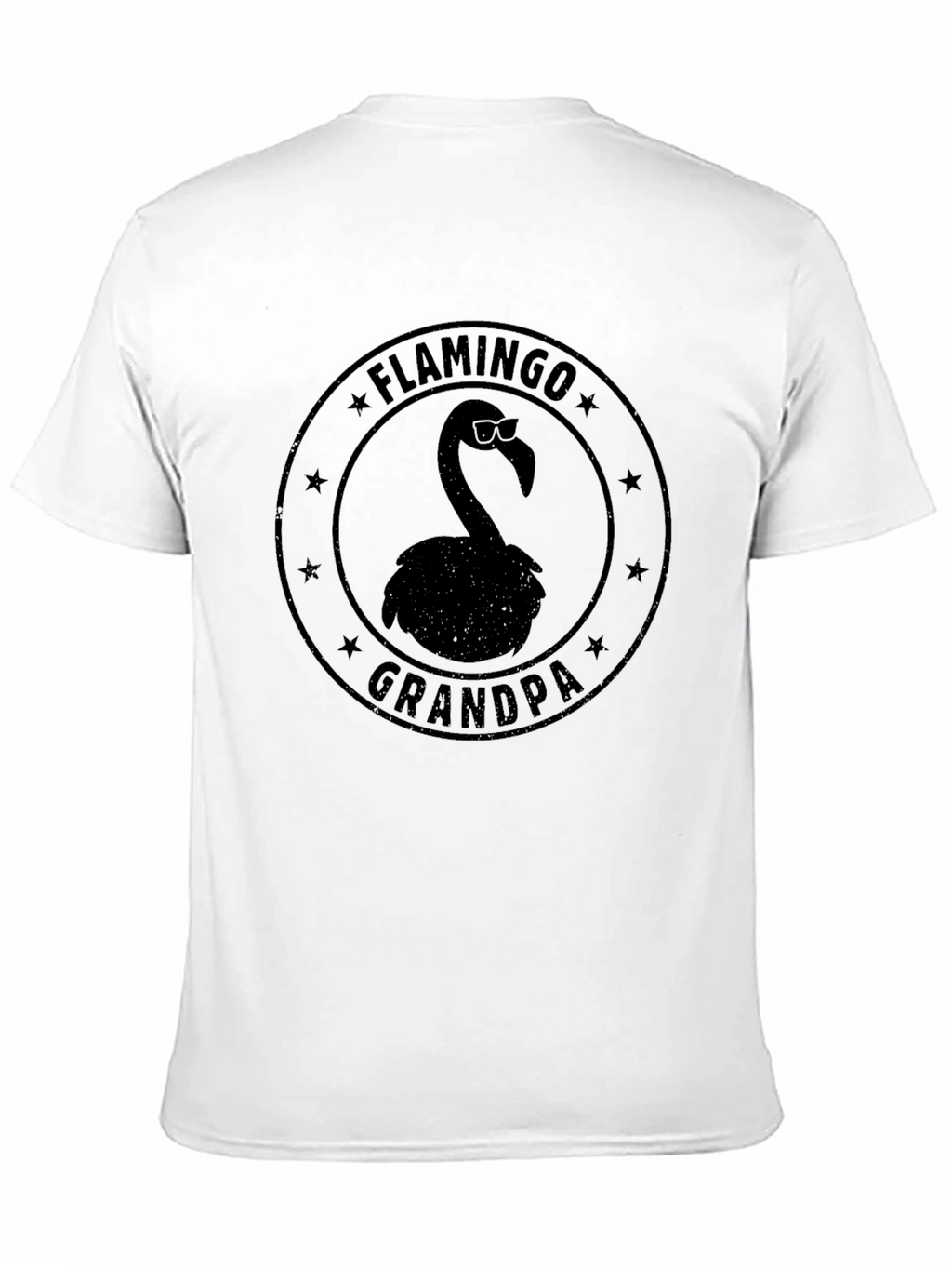 Flamingo Grandpa T-Shirt - Mens Black Tee