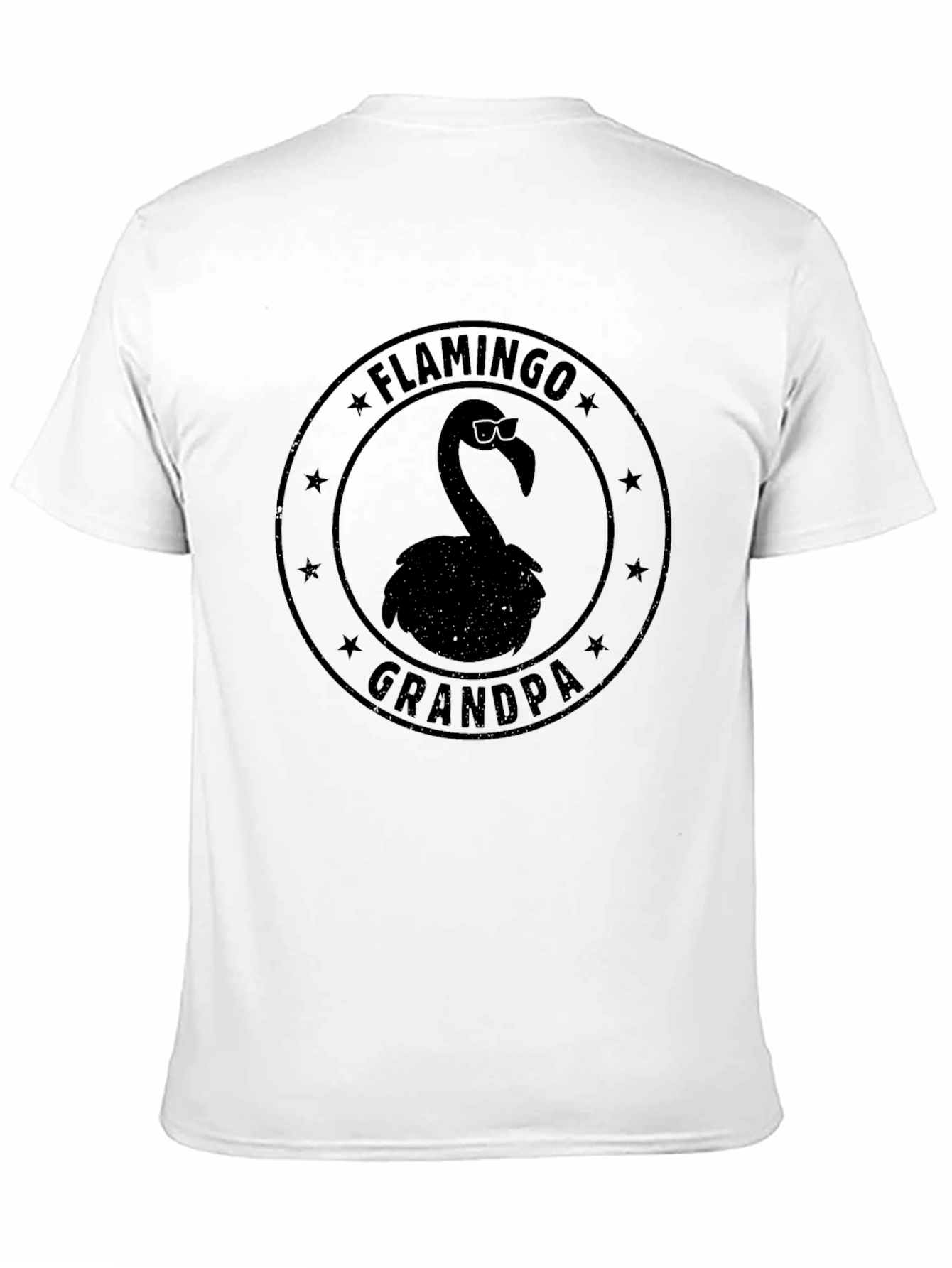 Flamingo Grandpa T-Shirt - Mens Black Tee