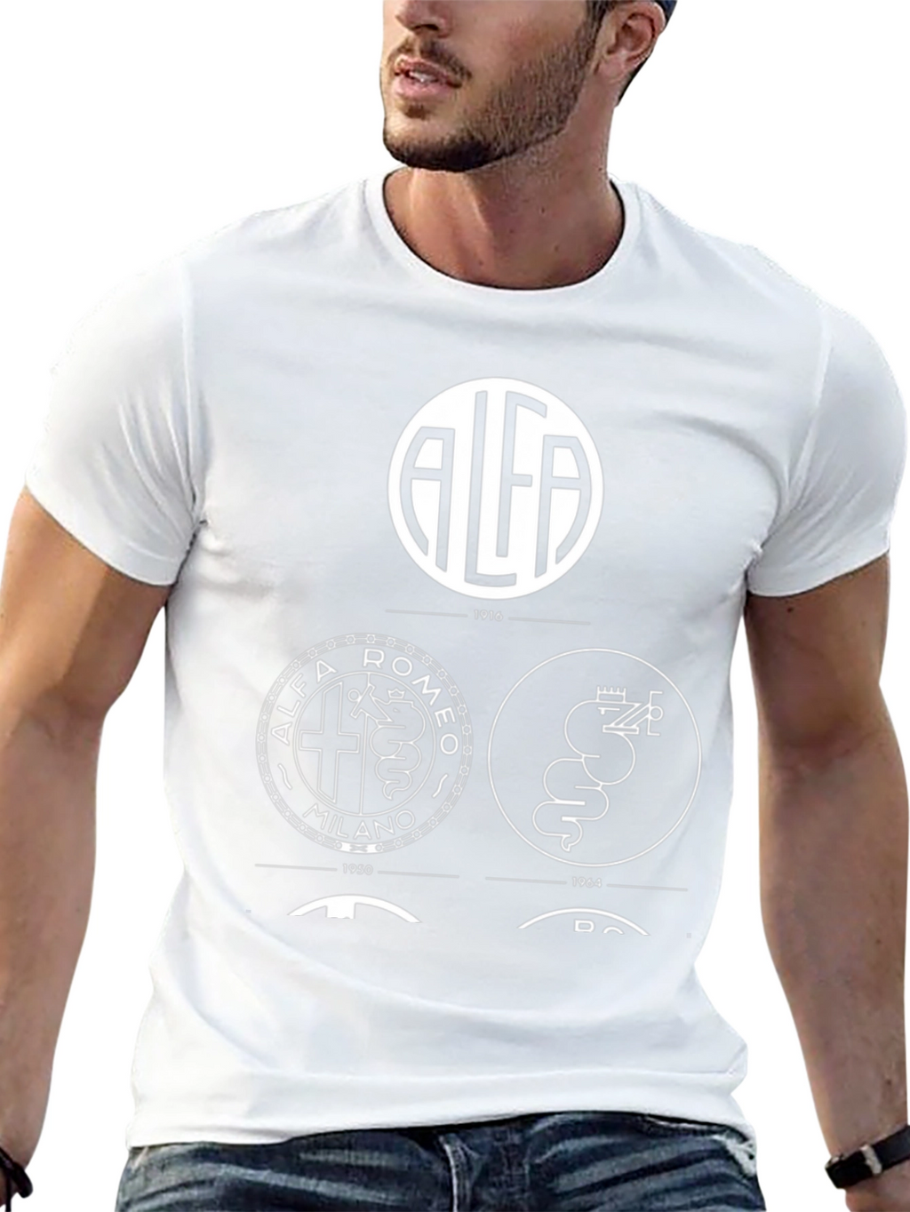Alfa Romeo Logo Evolution Black T-Shirt